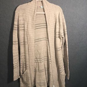Long tan cardigan